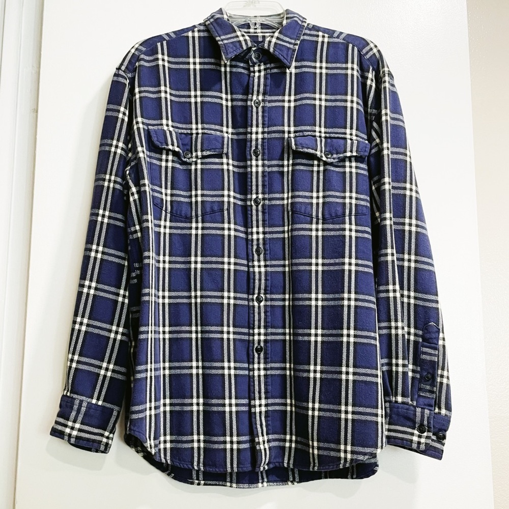 Gap Blue Plaid Flannel